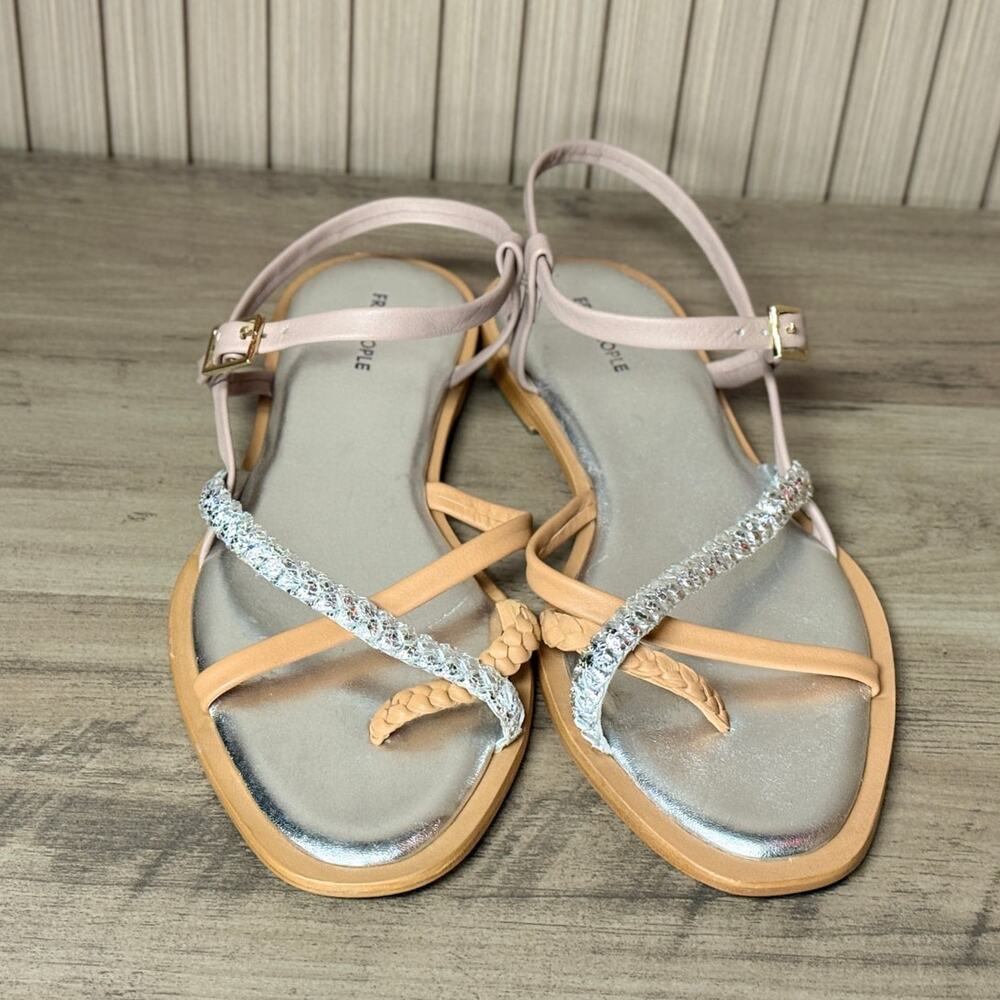 Free People Women's Sunny Days Sandal Silver Size 9 - Picture 3 of 8